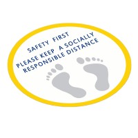 Removable Non-slip Waterproof Keep Distance Warning Sign Floor Stickers Custom Stickers Sticker Vinyl