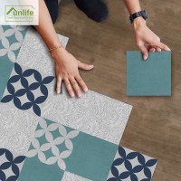 Funlife 10Pcs Decorative Pattern Self-Adhesive Twill Film Non-Slip Waterproof PVC Floor Sticker for Bathroom Kitchen Floor DB166