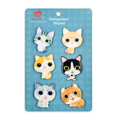 MORCART Pet cat refrigerator stickers, cartoon cat refrigerator stickers, gift refrigerator stickers